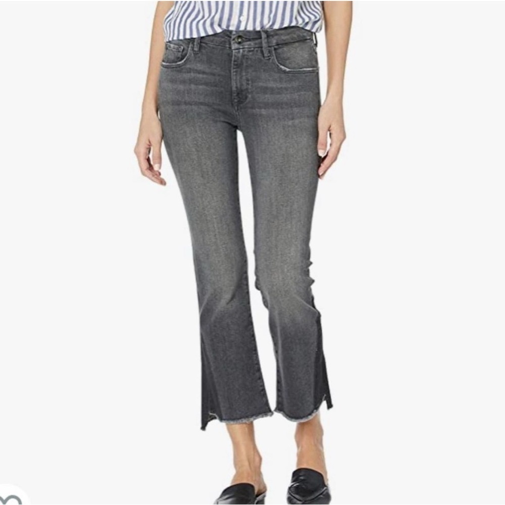 Madison Bleeker mid rise crop flare jeans gray - 4